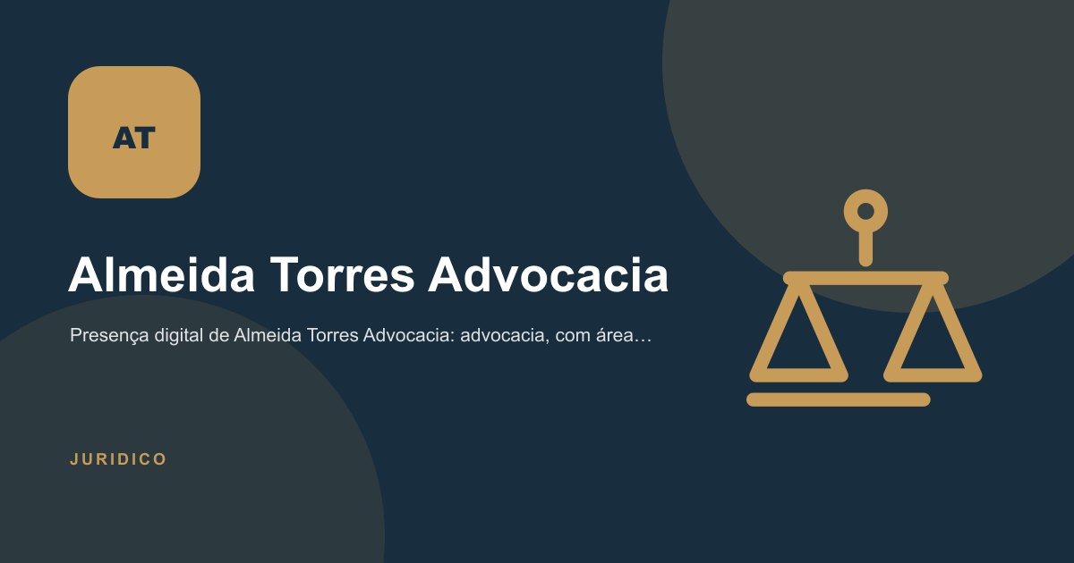 Capa do site Almeida Torres Advocacia