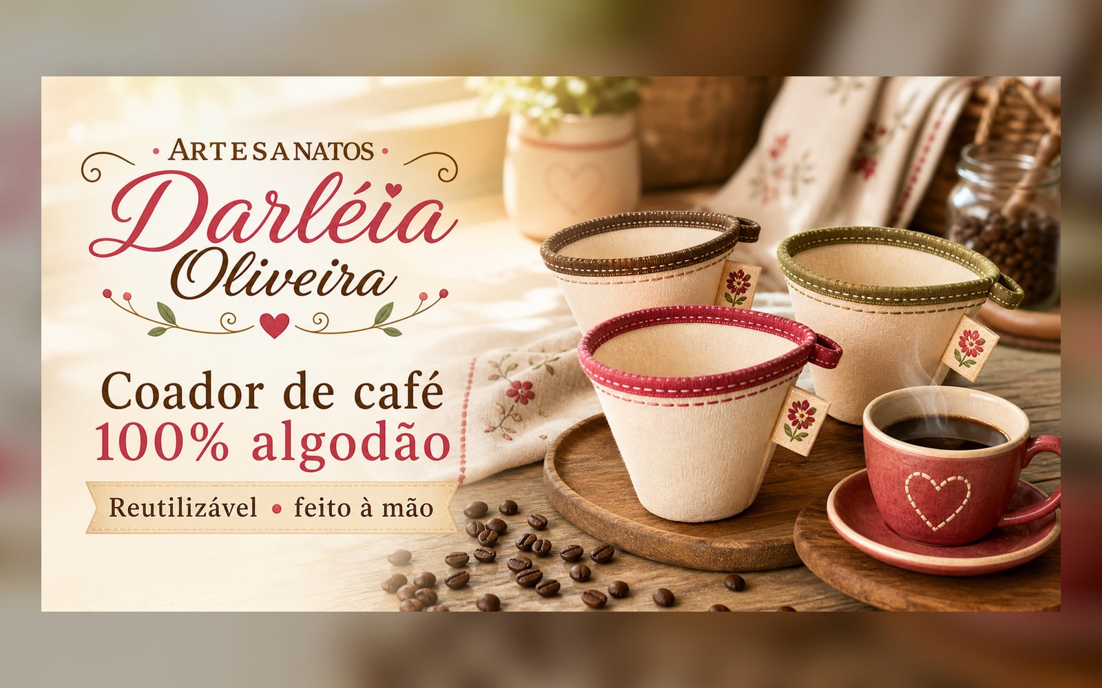 Capa do site Artesanatos Darléia Oliveira