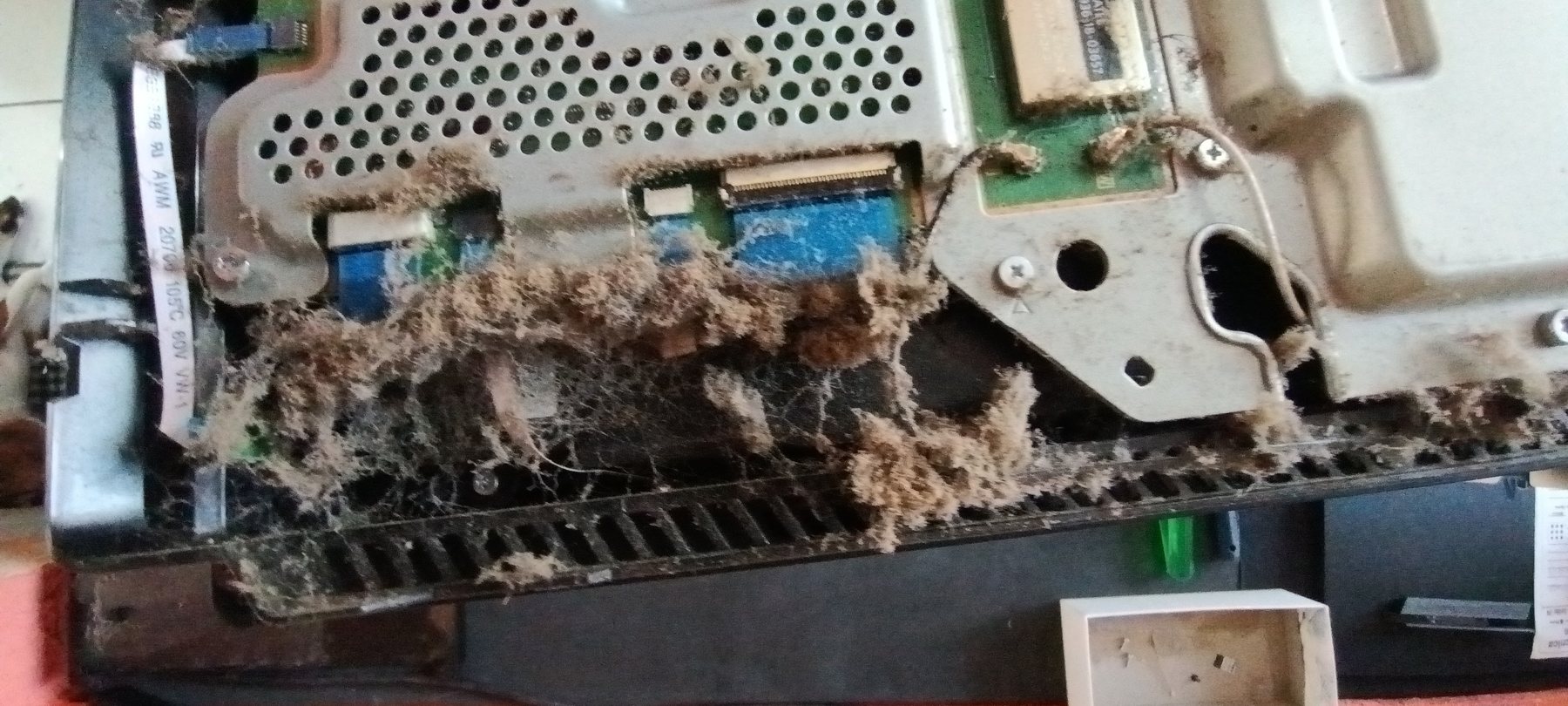 Interior de notebook em manutenção em imagem pública da Careca's Infotec no Google