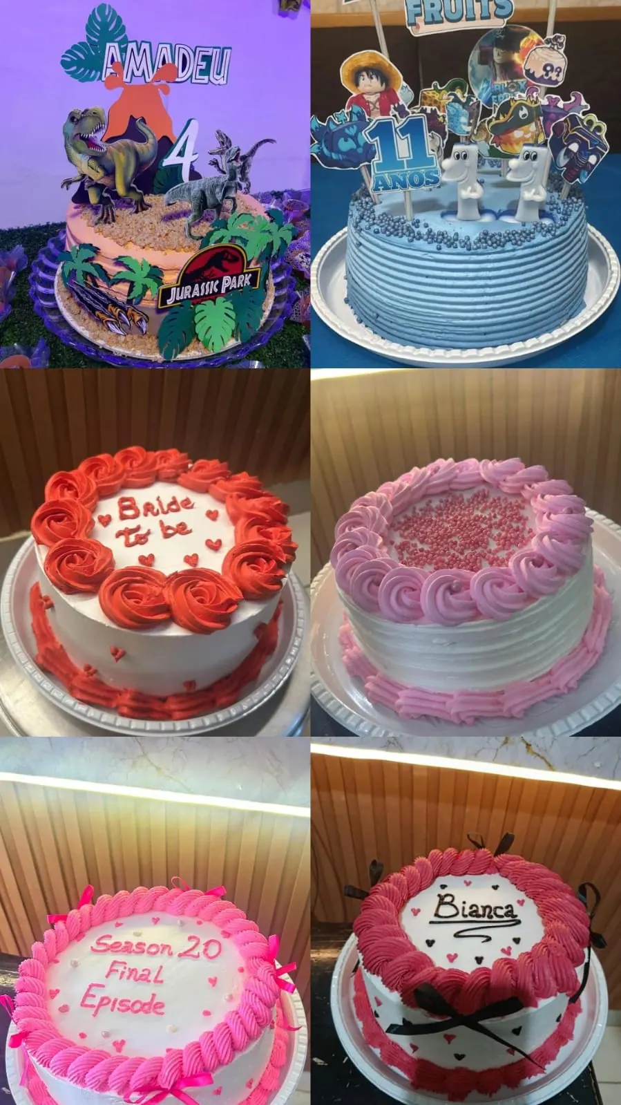 Bolos personalizados para festas