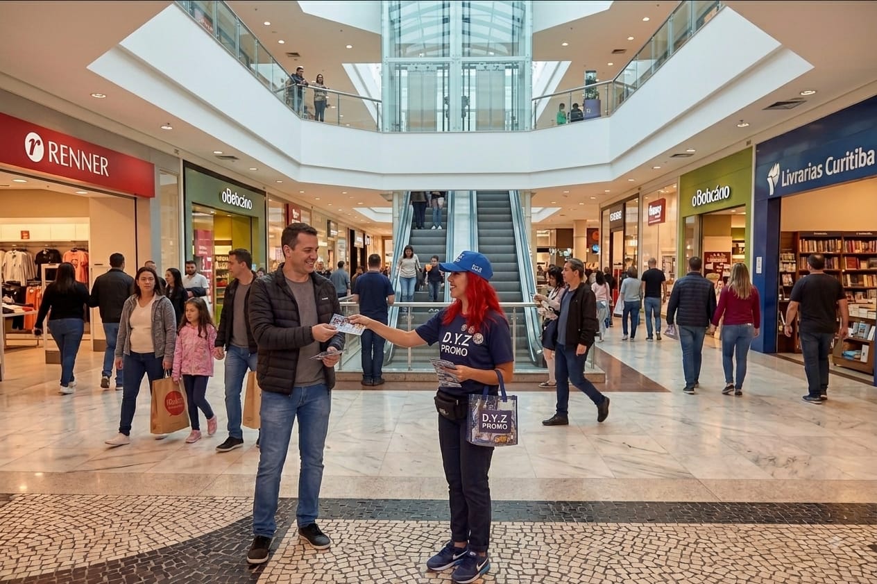 Ação D.Y.Z Promo em centro comercial