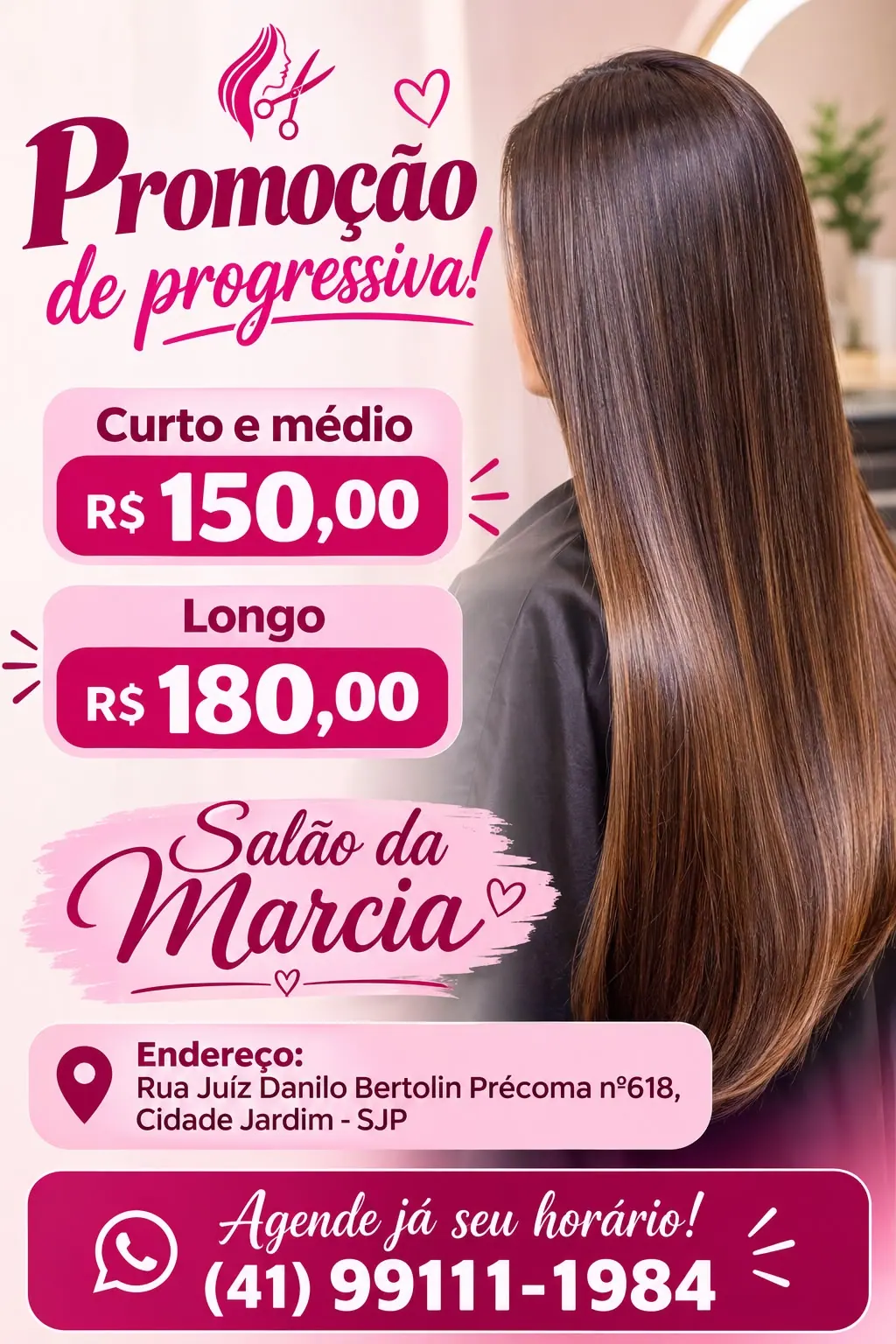 Resultado de progressiva no Salão da Marcia